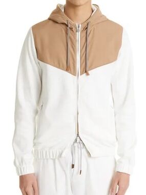 ELEVENTY Mixed Media Hooded Jacket XL